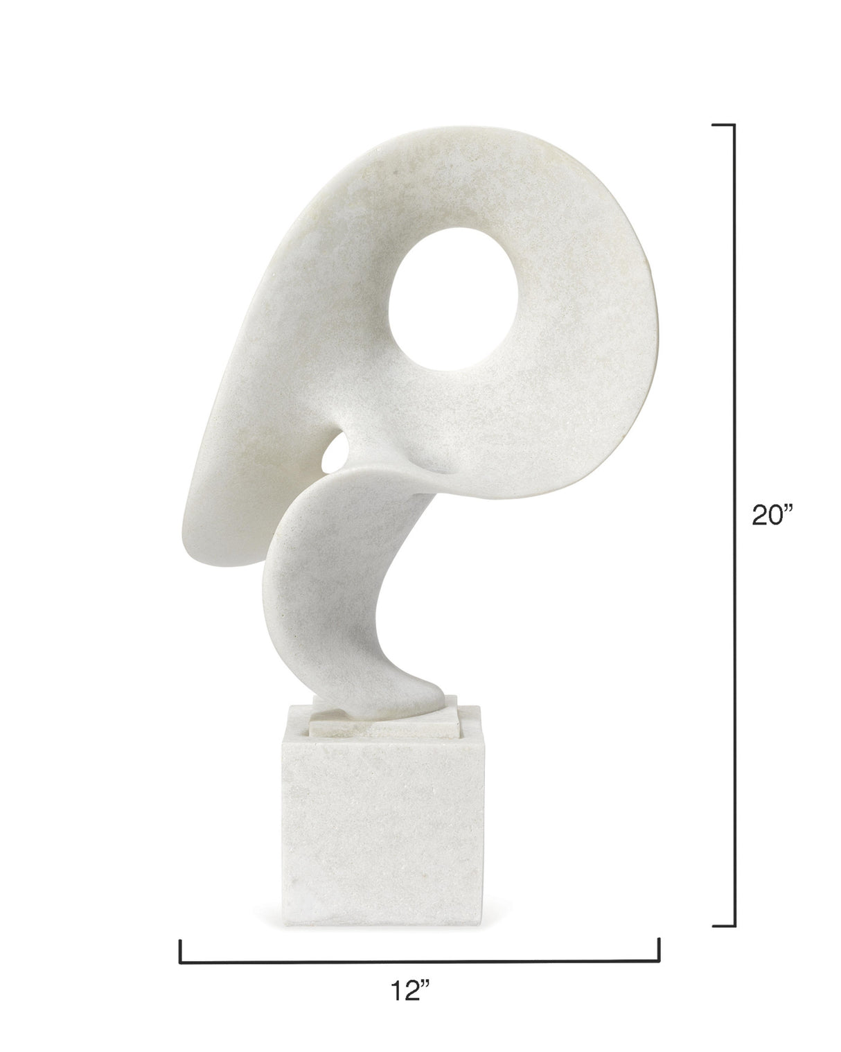 Jamie Young Obscure Resin Decorative Table Object, White