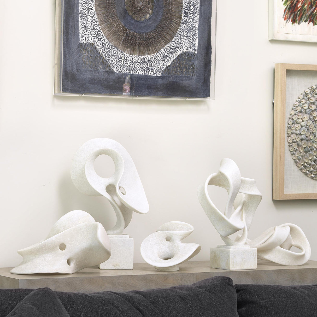 Jamie Young Obscure Resin Decorative Table Object, White