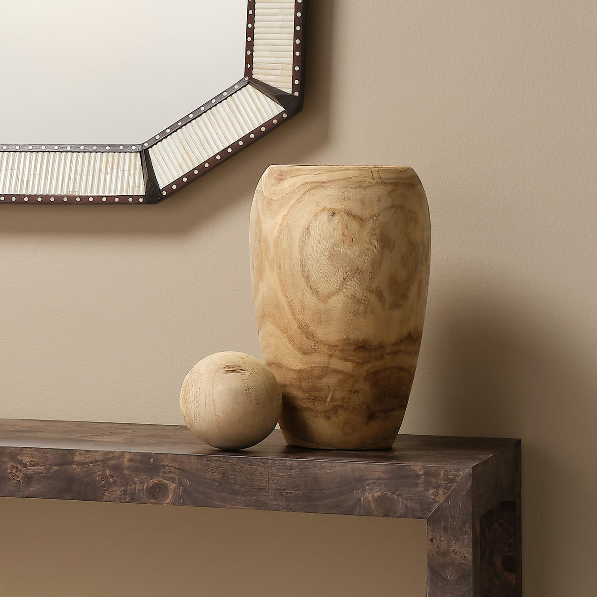 Jamie Young Ojai Wooden Decorative Vase