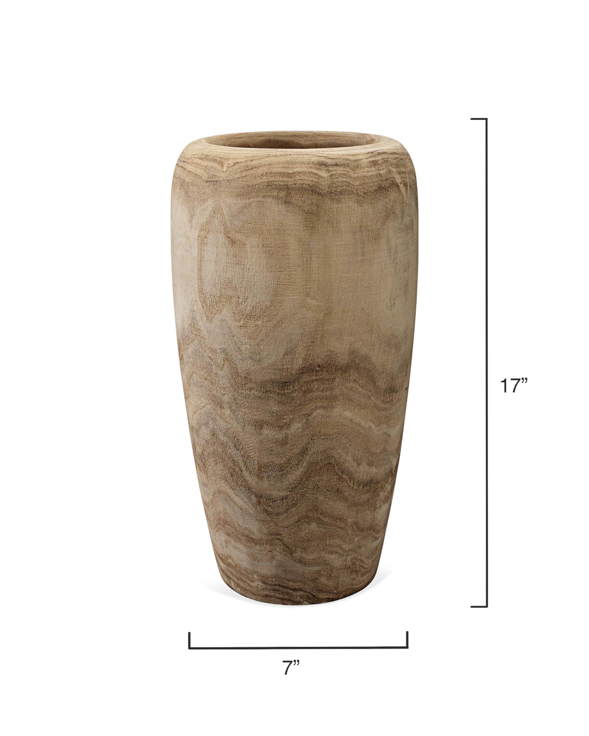 Jamie Young Ojai Wooden Decorative Vase