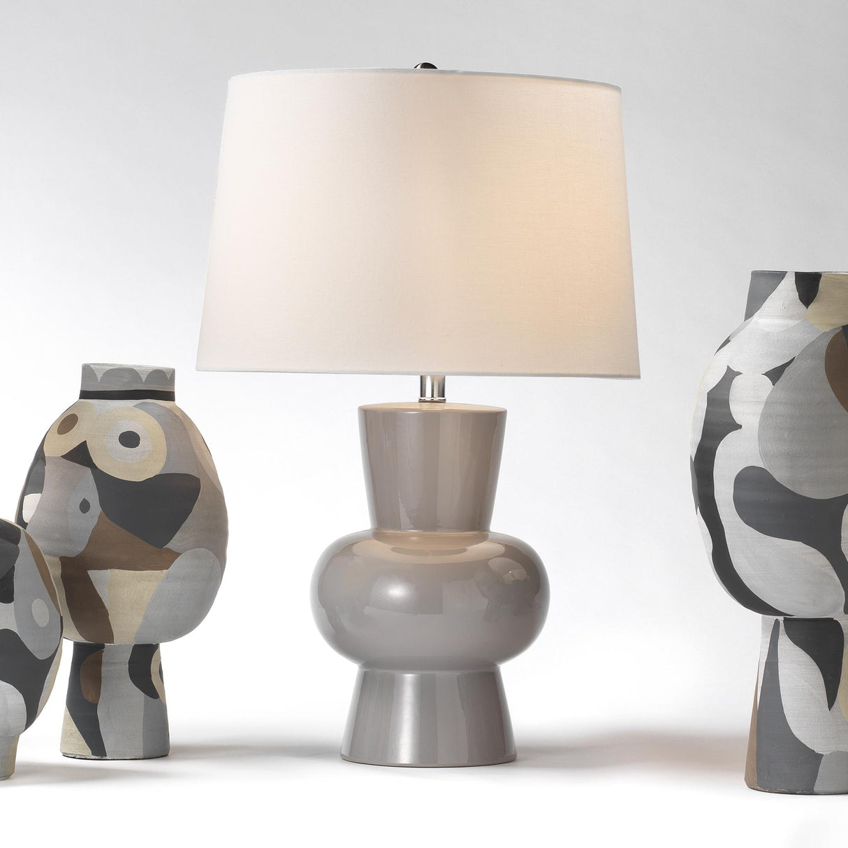 Jamie Young Pablo Medium Vase Beige Accents