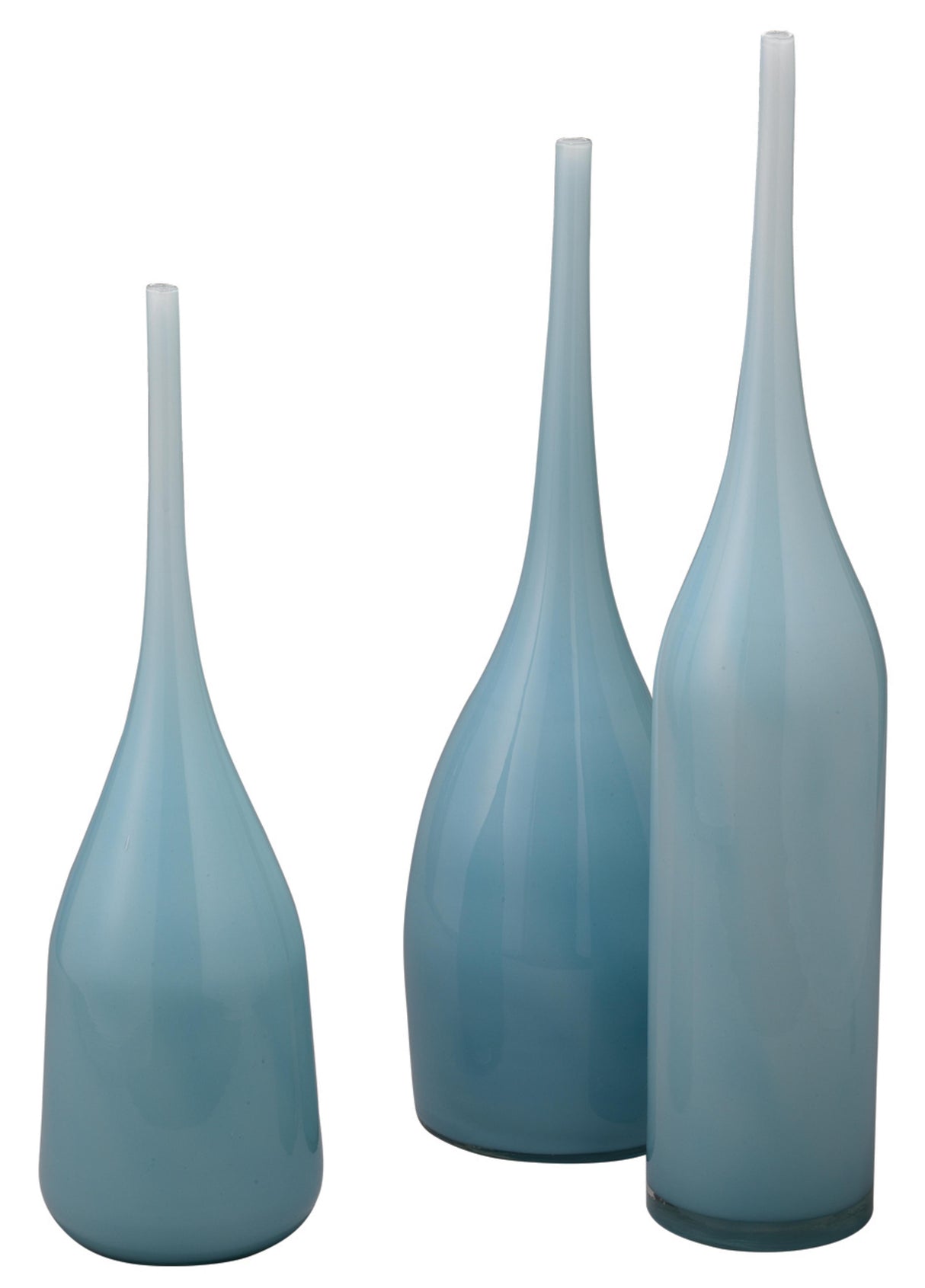 Jamie Young Pixie Decorative Glass Vases (set of 3), Blue