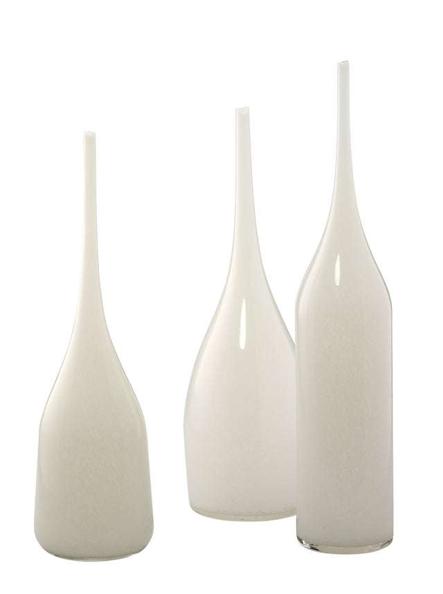 Jamie Young Pixie Decorative Glass Vases (set of 3), White