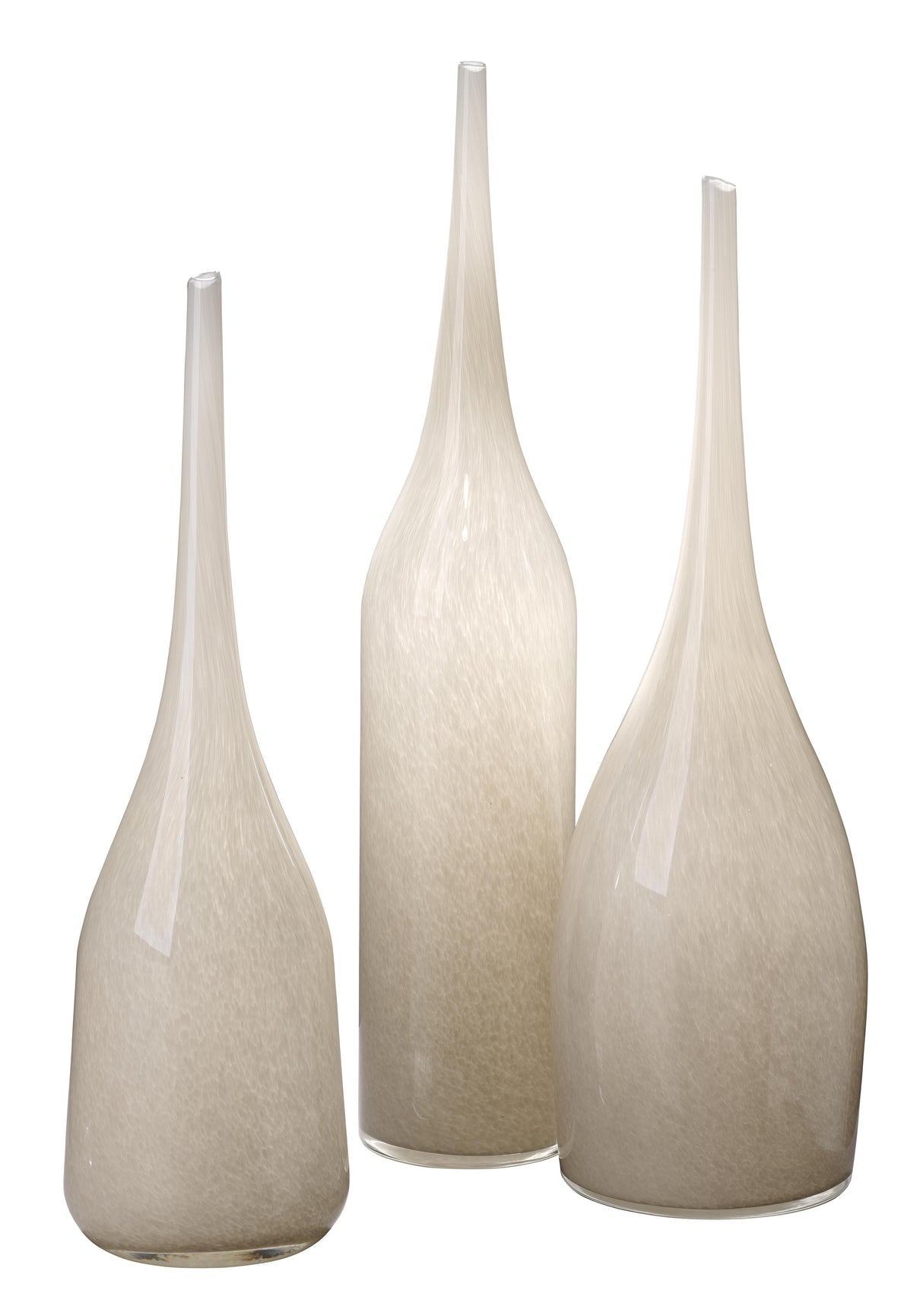 Jamie Young Pixie Decorative Glass Vases (set of 3), Grey