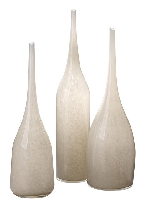 Jamie Young Pixie Decorative Glass Vases (set of 3), Grey