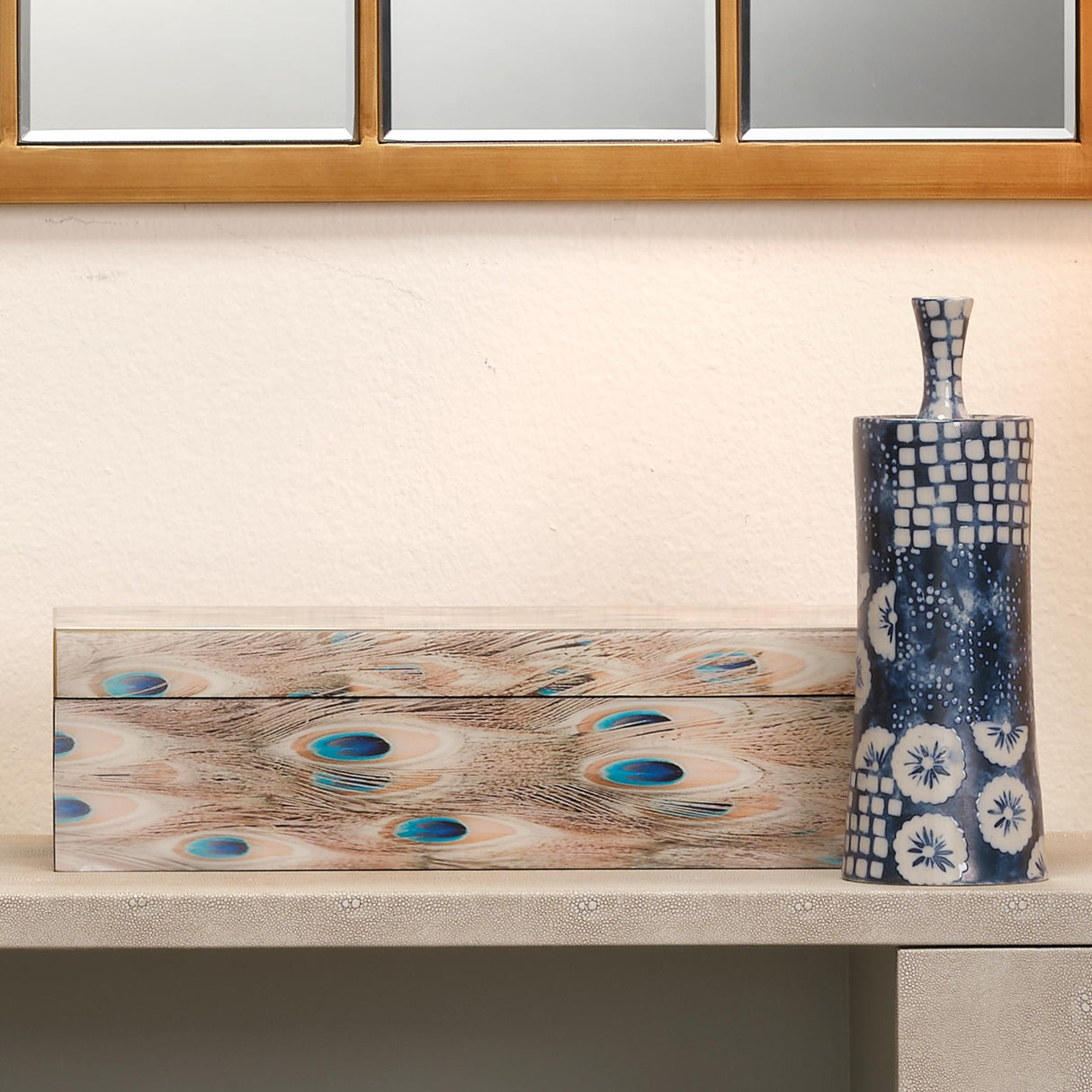 Jamie Young Plume Peacock Decorative Box