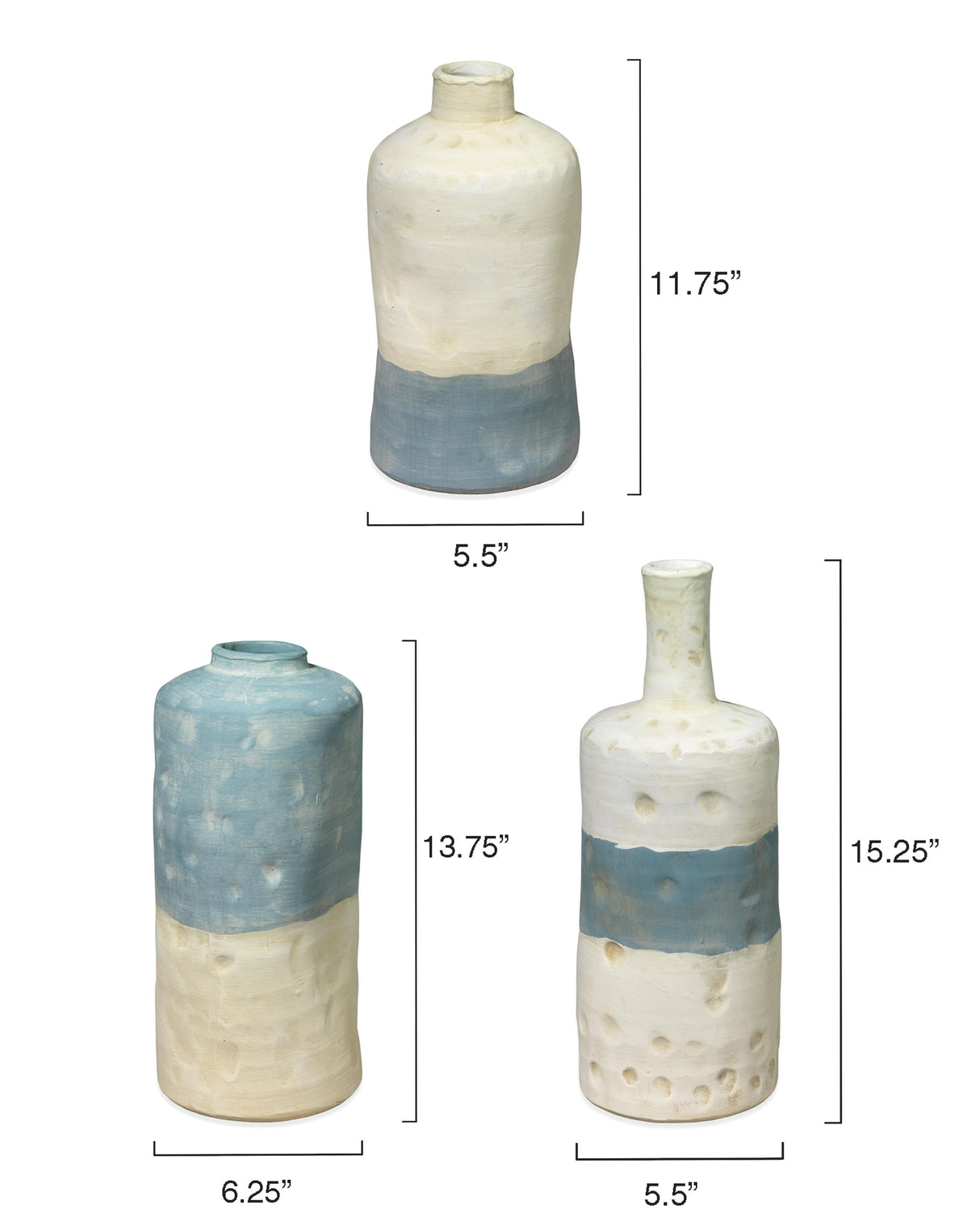 Jamie Young Sedona Ceramic Decorative Vessels (Set of 3)