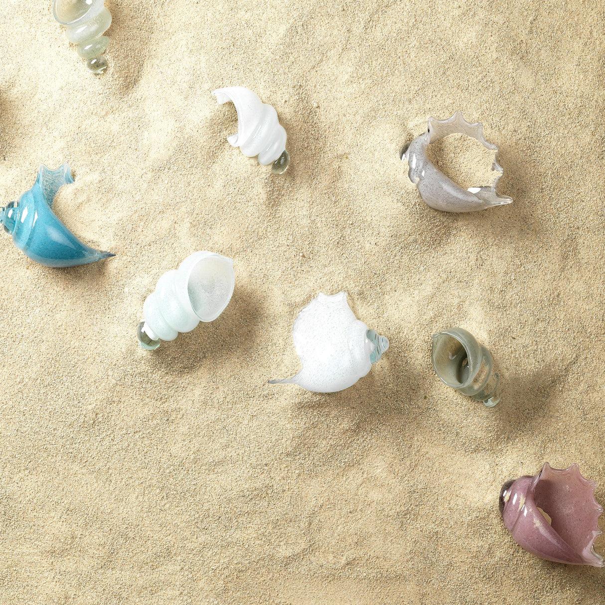 Jamie Young Triton Hand Blown Decorative Glass Shell, Grey