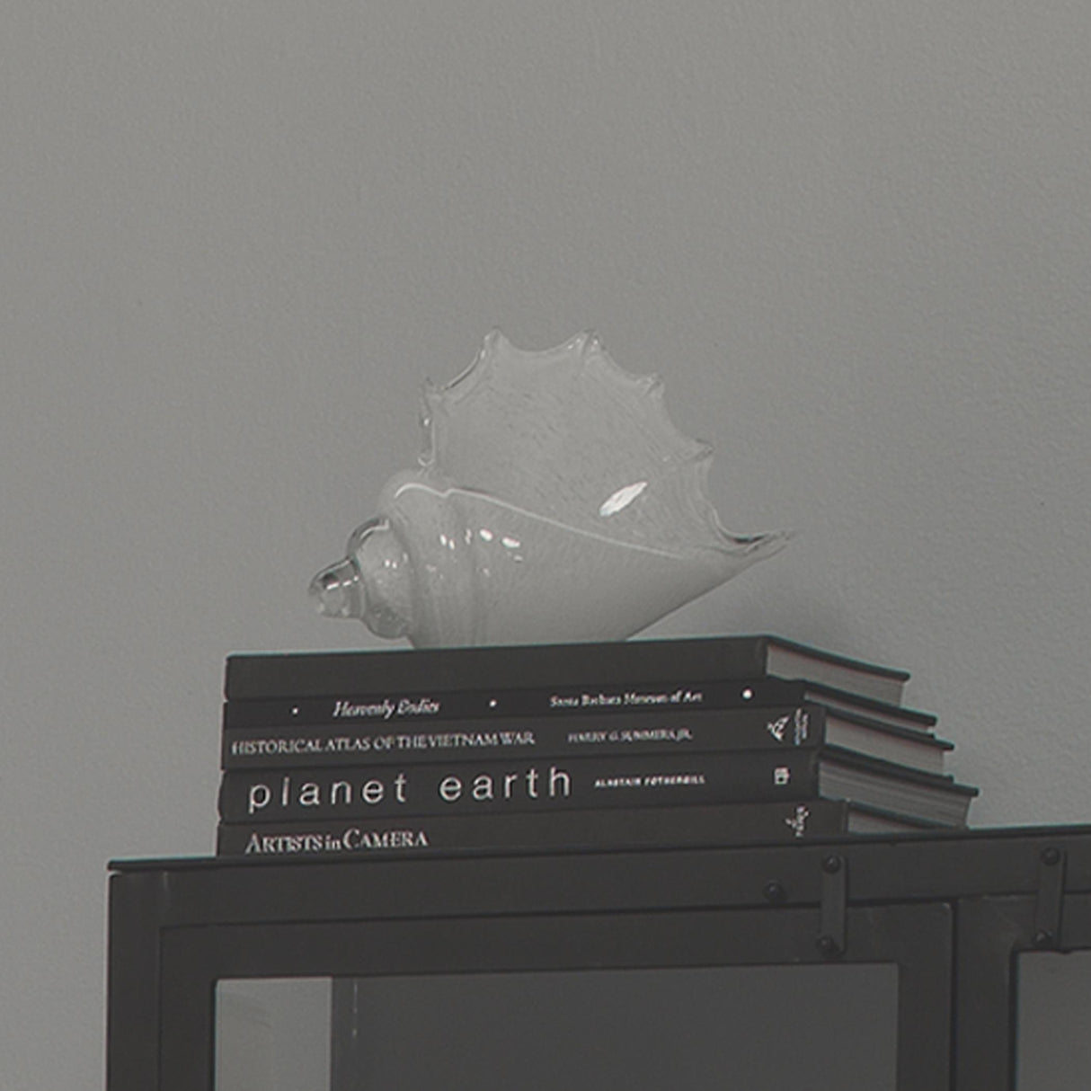 Jamie Young Triton Hand Blown Decorative Glass Shell, White