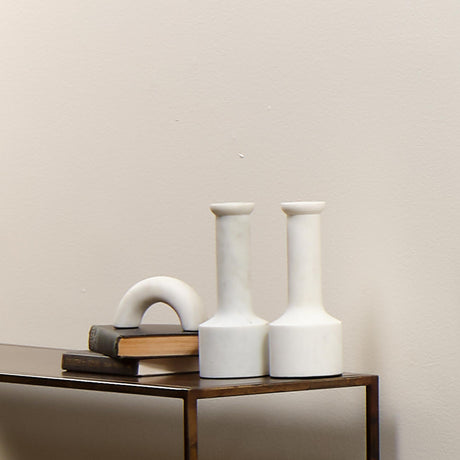 Jamie Young Trumpet Marble Candlesticks (Set of 2)