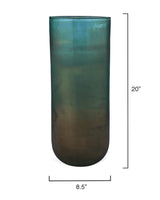 Jamie Young Vapor Hand Blown Decorative Glass Vase, Aqua