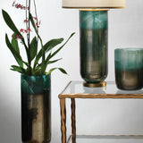 Jamie Young Vapor Hand Blown Decorative Glass Vase, Aqua