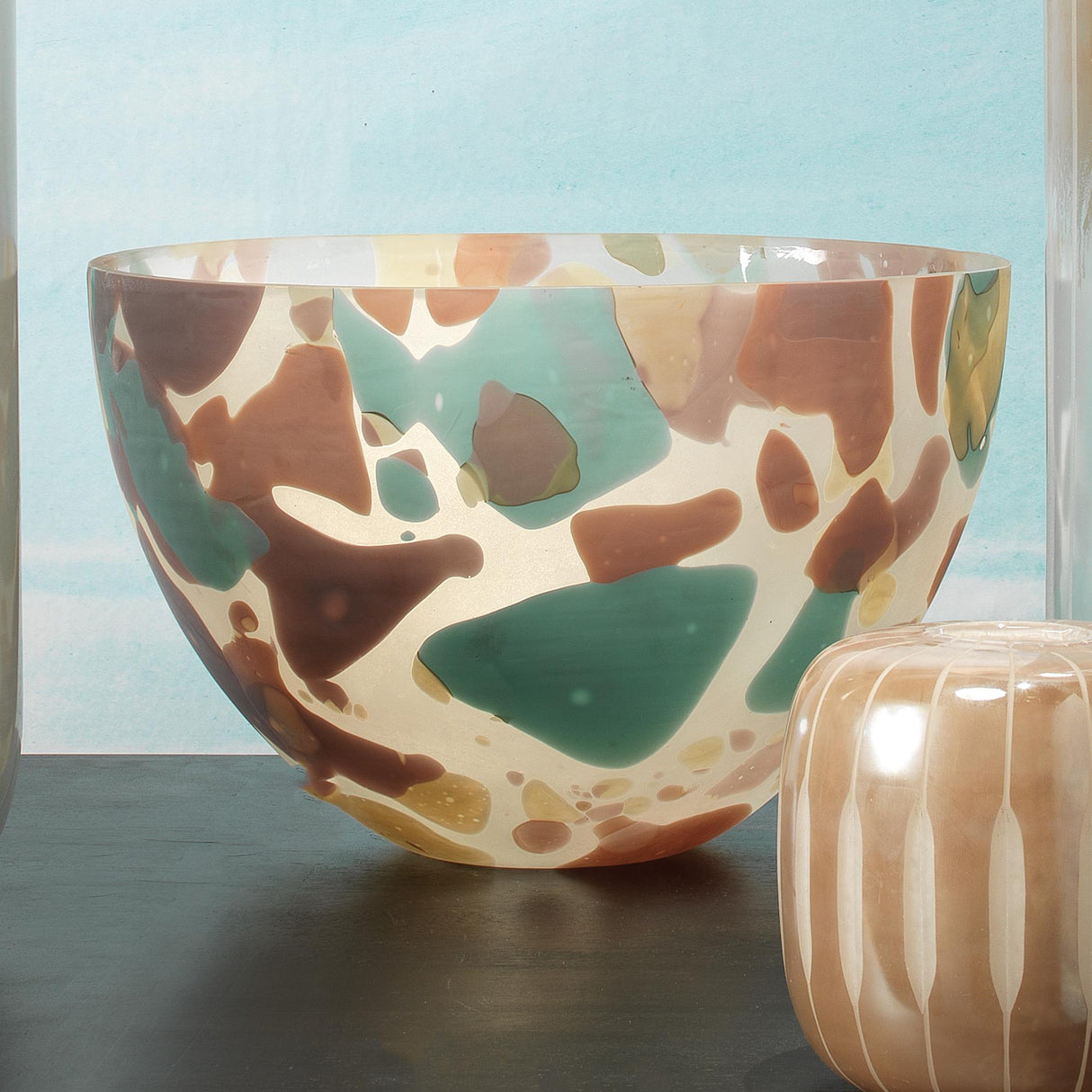 Jamie Young Watercolor Glass Decorative Bowl, Large