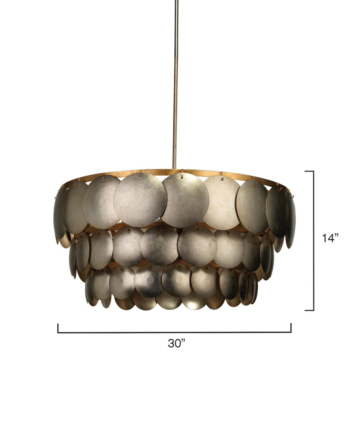 Jamie Young Calypso Three Tier 4-Light Iron Chandelier