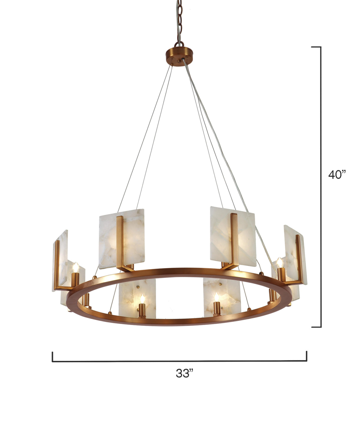 Jamie Young Halo Alabaster 8-Light Chandelier