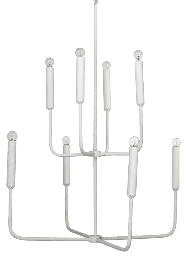 Jamie Young Mercer Two-Tier Gesso Chandelier