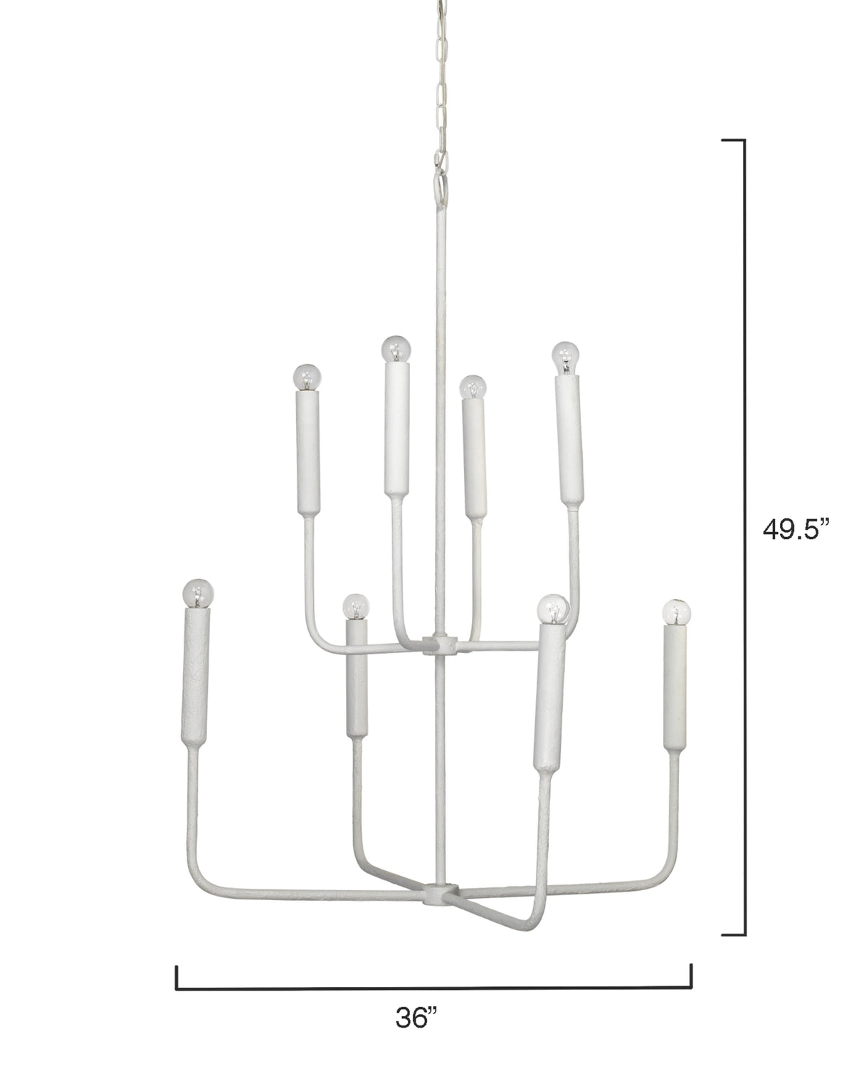 Jamie Young Mercer Two-Tier Gesso Chandelier