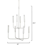 Jamie Young Mercer Two-Tier Gesso Chandelier