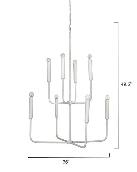 Jamie Young Mercer Two-Tier Gesso Chandelier