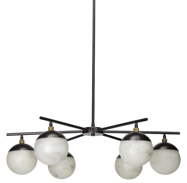 Jamie Young Metro Faux Alabaster 6-Light Chandelier