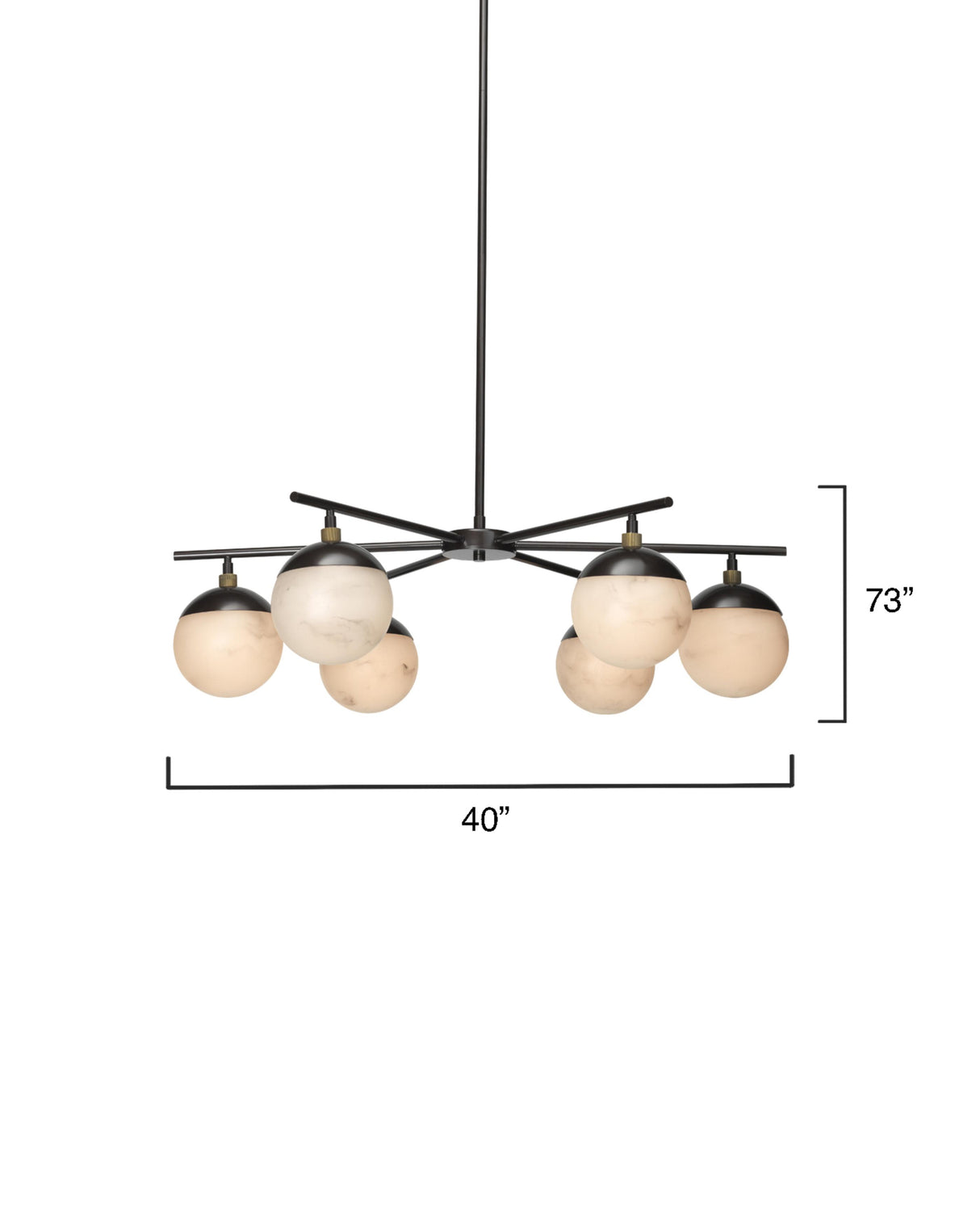 Jamie Young Metro Faux Alabaster 6-Light Chandelier