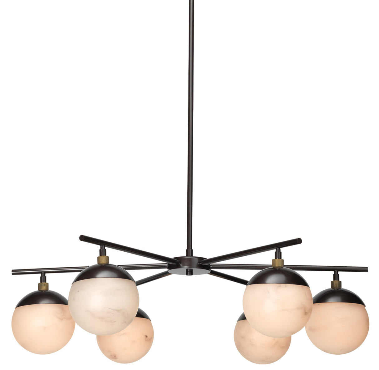 Jamie Young Metro Faux Alabaster 6-Light Chandelier