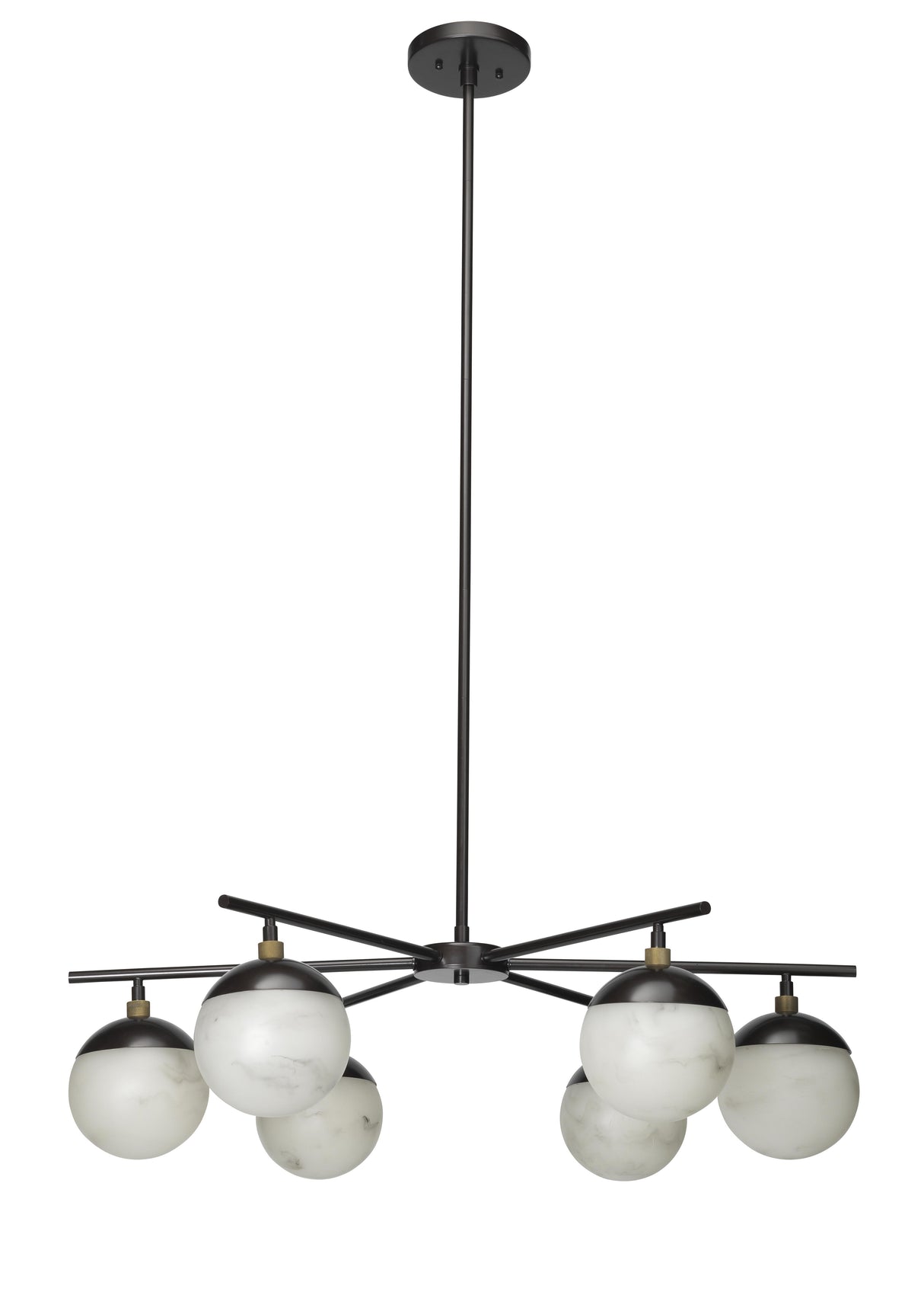 Jamie Young Metro Faux Alabaster 6-Light Chandelier