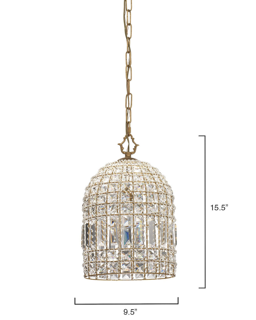 Jamie Young Crystal Pendant Gold Chandeliers