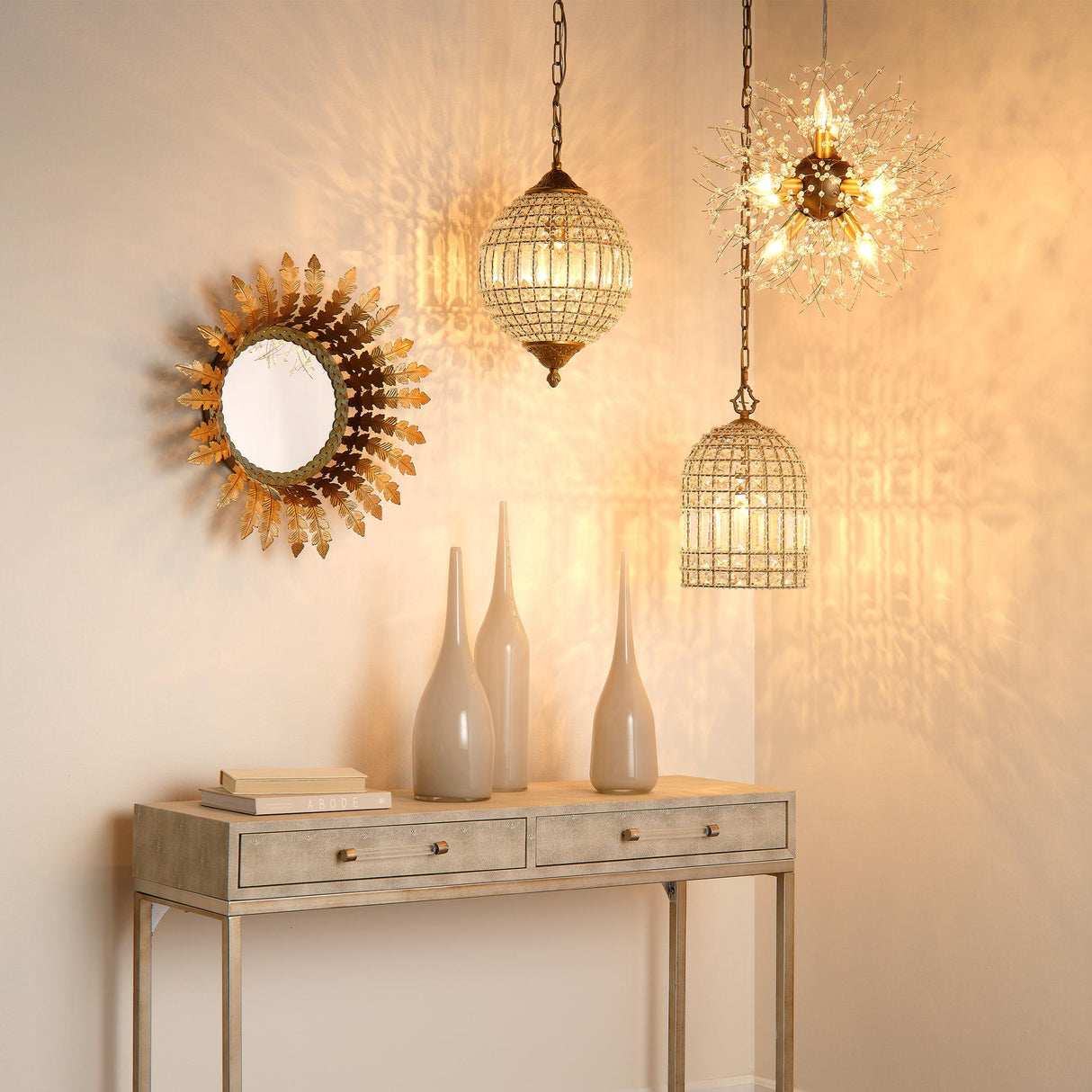 Jamie Young Crystal Pendant Chandelier
