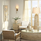 Jamie Young Barbados Oval Corn-Straw Side Table