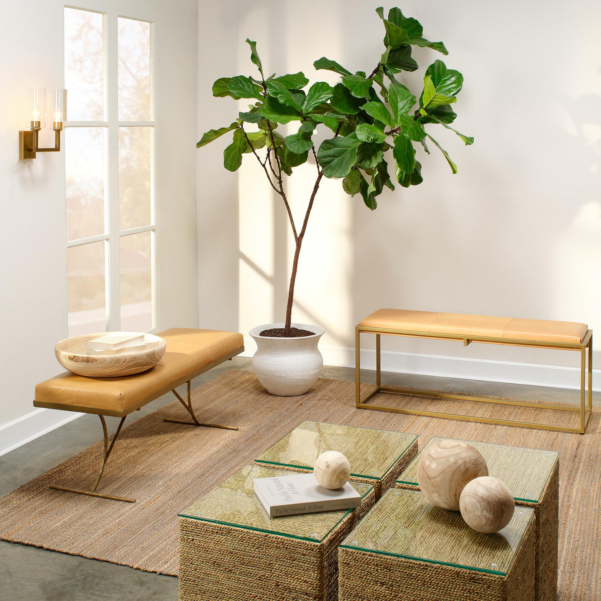 Jamie Young Captain Seagrass Square Side Table