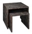 Jamie Young Bedford Wood Set of 2 Nesting Tables, Charcoal