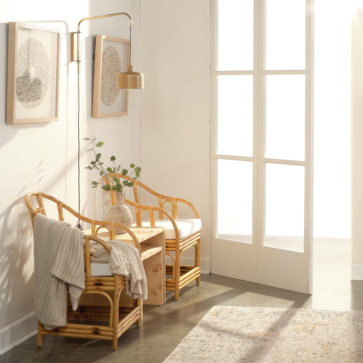 Jamie Young Bedford Wood Set of 2 Nesting Tables, Natural