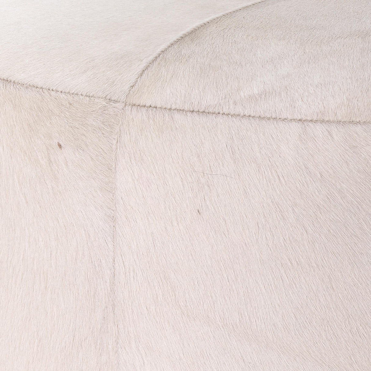 Jamie Young Thackery Hide On Roud Pouf, Large