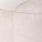 Jamie Young Thackery Hide On Roud Pouf, Large