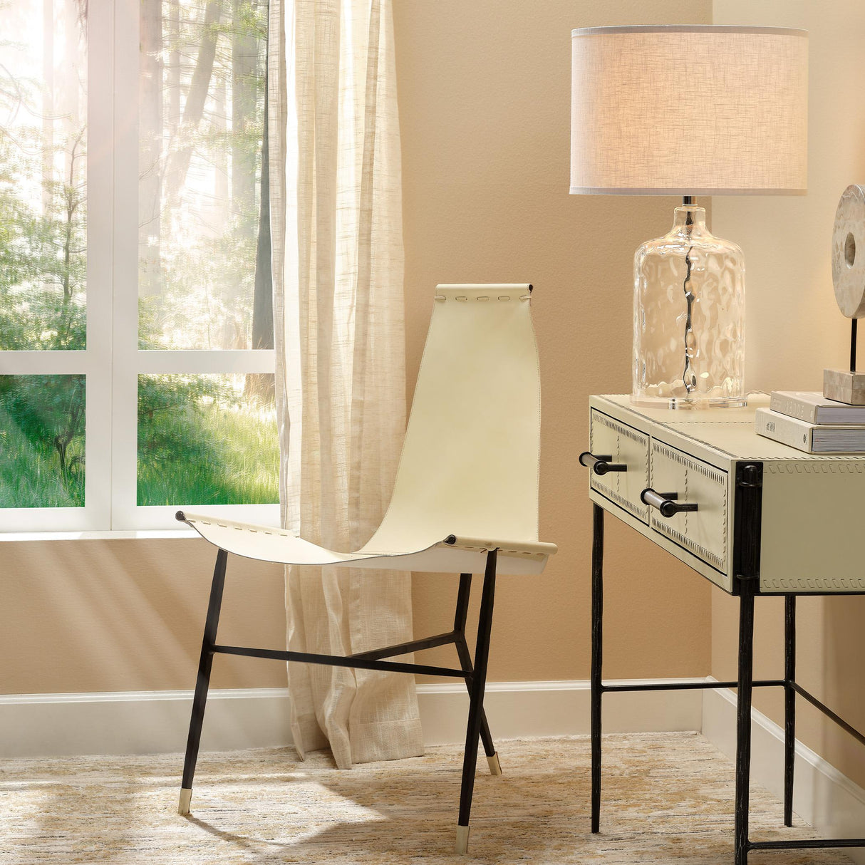 Jamie Young Abilene Leather Lounge Chair