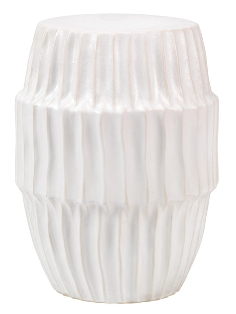 Jamie Young Algae Ceramic Indoor/Outdoor Side Table, White