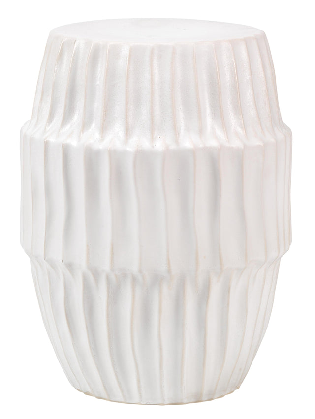 Jamie Young Algae Ceramic Indoor/Outdoor Side Table, White