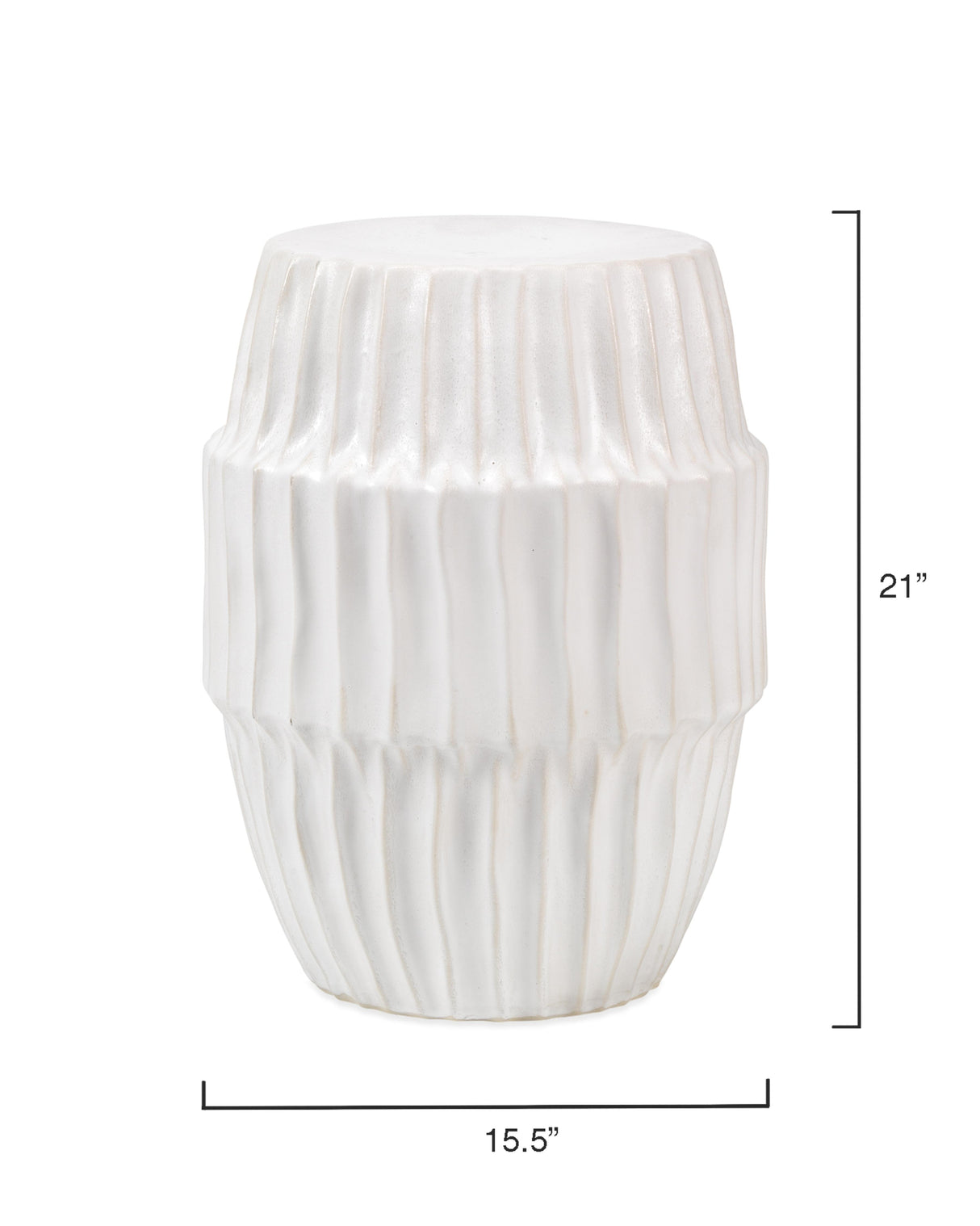 Jamie Young Algae Ceramic Indoor/Outdoor Side Table, White