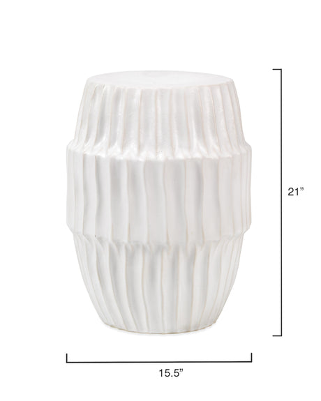 Jamie Young Algae Ceramic Indoor/Outdoor Side Table, White