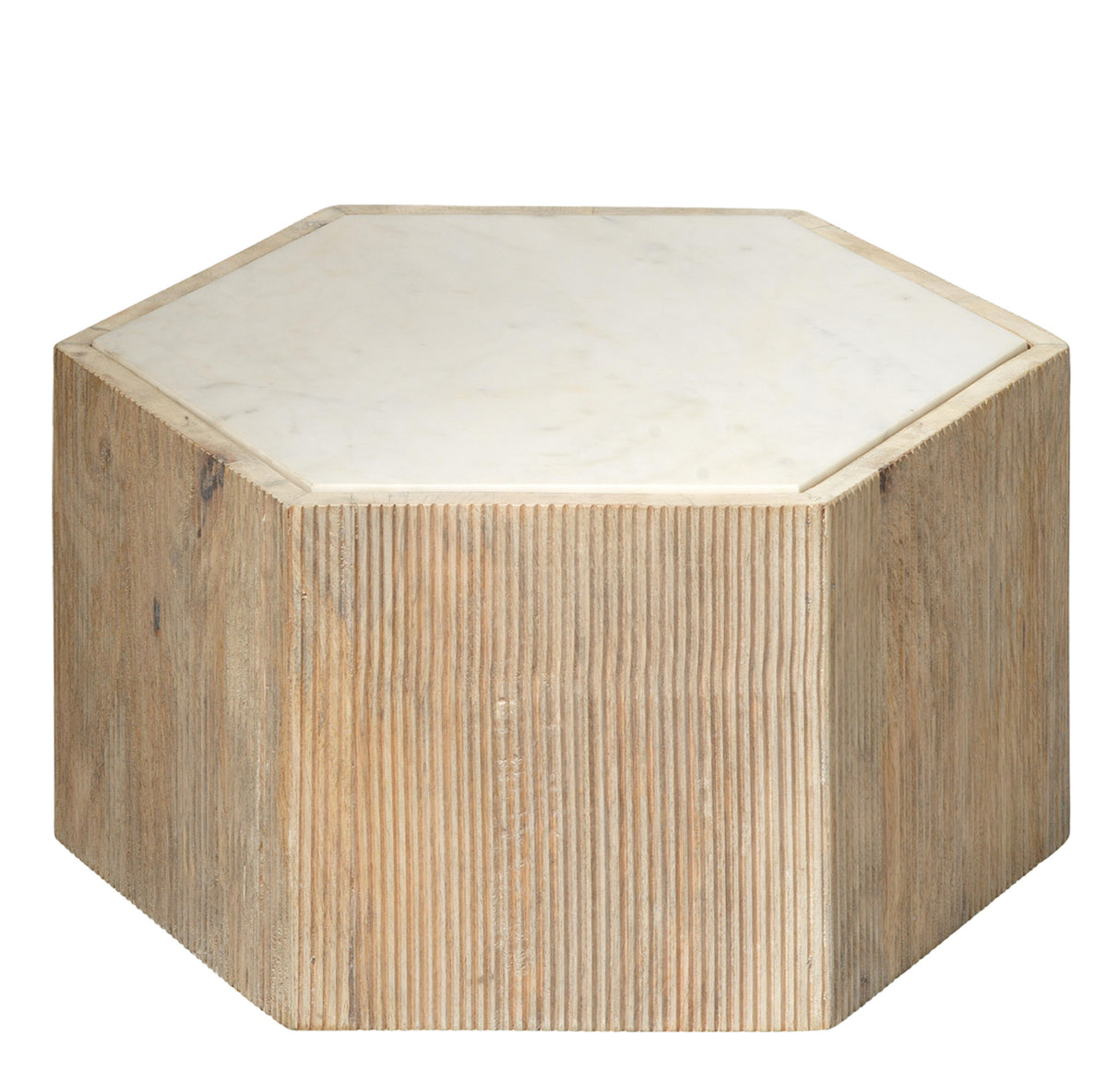 Jamie Young Argan Wood Hexagon Table, Small