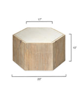 Jamie Young Argan Wood Hexagon Table, Small