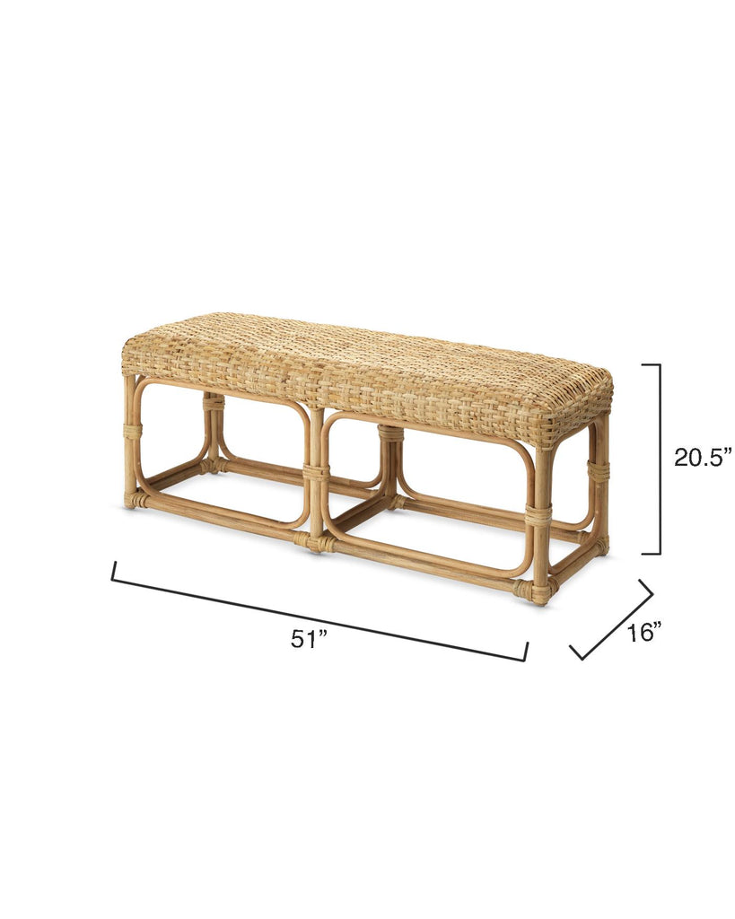 Jamie Young Avery Bench Cream Furniture