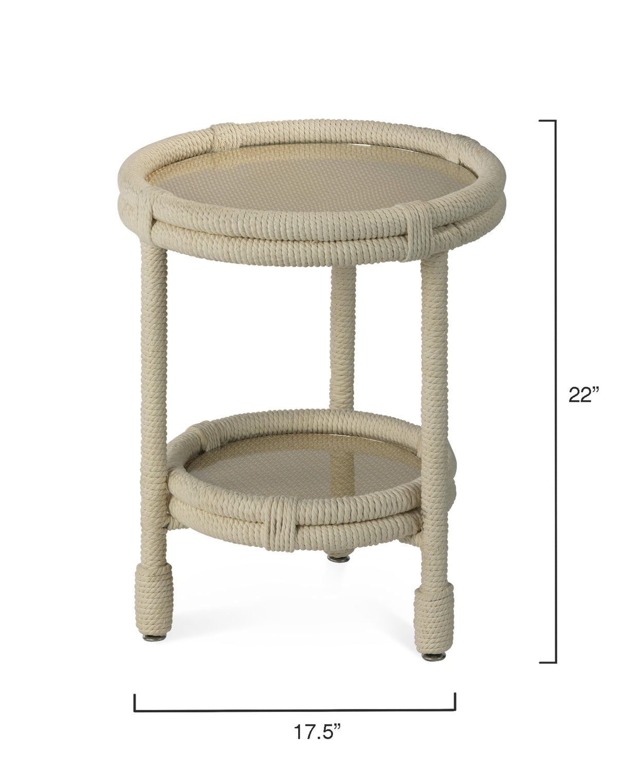 Jamie Young Delta Cotton Rope Side Table