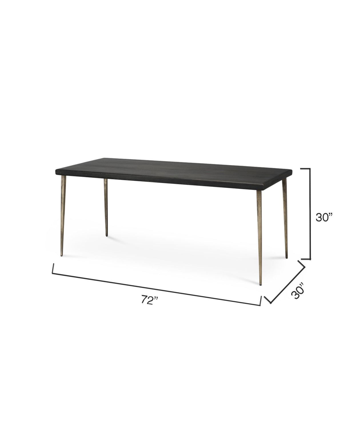 Jamie Young Farmhouse Wood Dining Table, Black