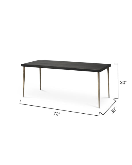 Jamie Young Farmhouse Wood Dining Table, Black