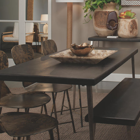 Jamie Young Farmhouse Wood Dining Table, Black