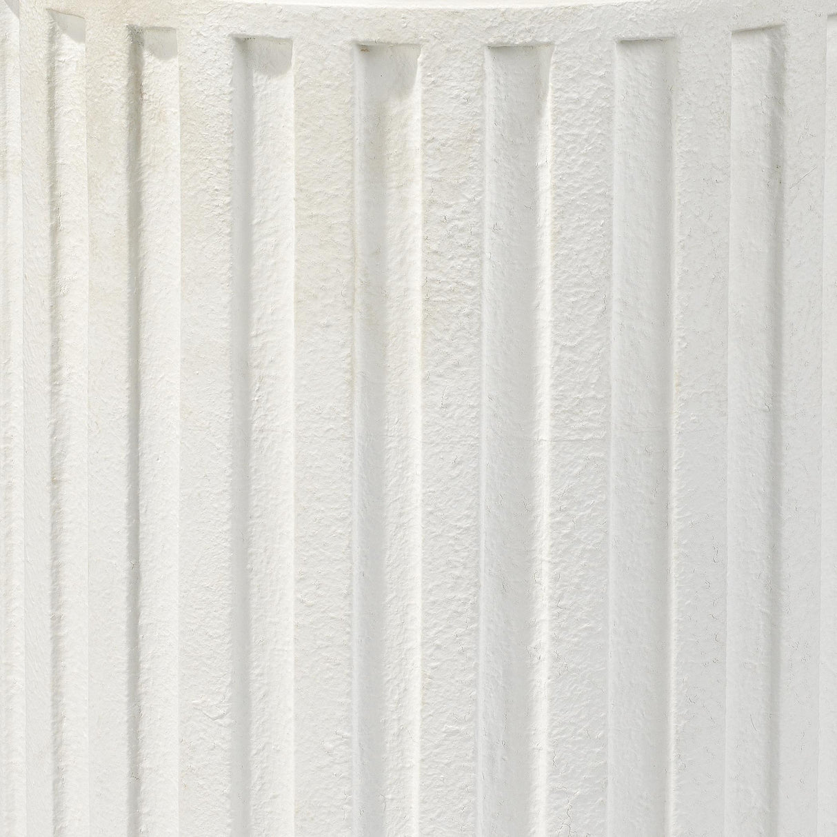 Jamie Young Flutted Cement Side Table, White