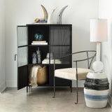 Jamie Young Horizon Striped Indoor/Outdoor Ceramic Side Table