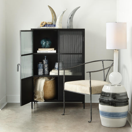 Jamie Young Horizon Striped Indoor/Outdoor Ceramic Side Table